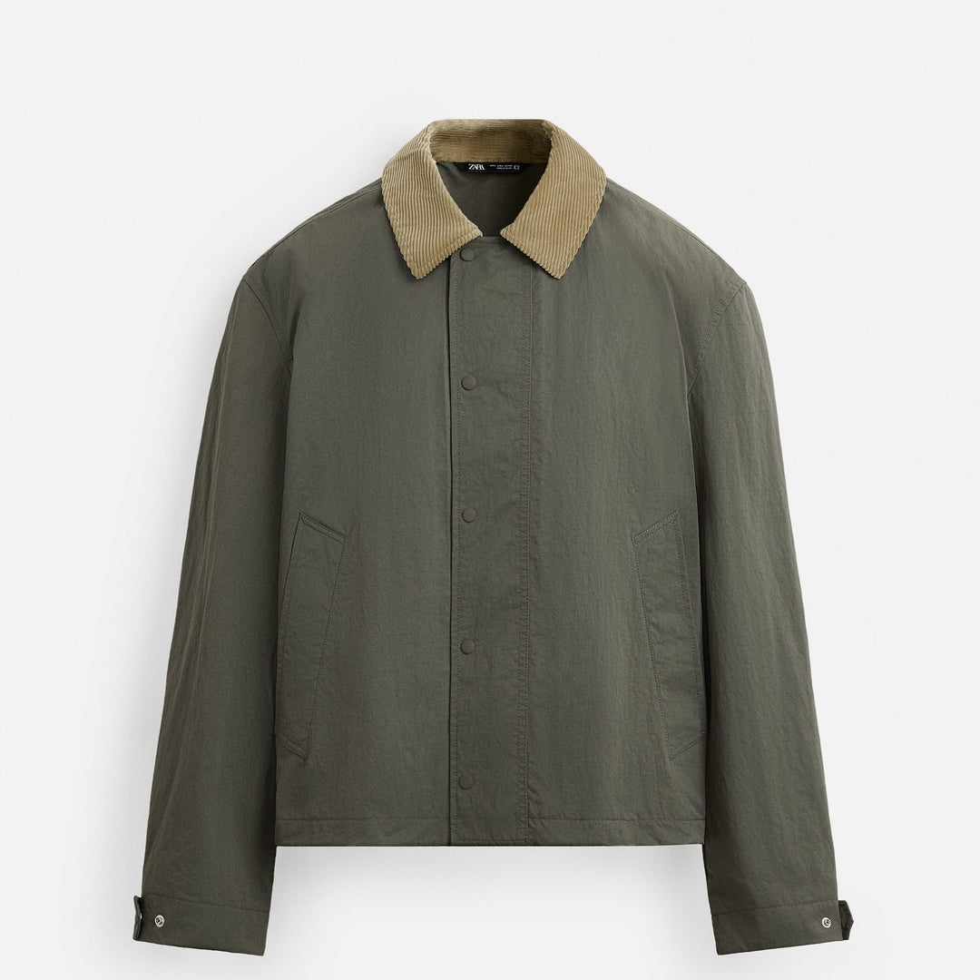 Moudda ZARA - Veste - Col Contrasté (Chambray & Vert) - Tunisie 1