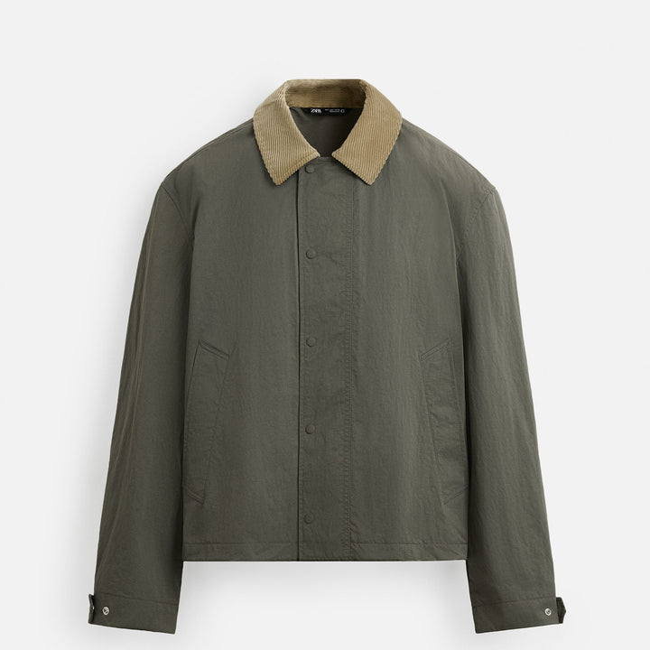 Moudda ZARA - Veste - Col Contrasté (Chambray & Vert) - Tunisie 1