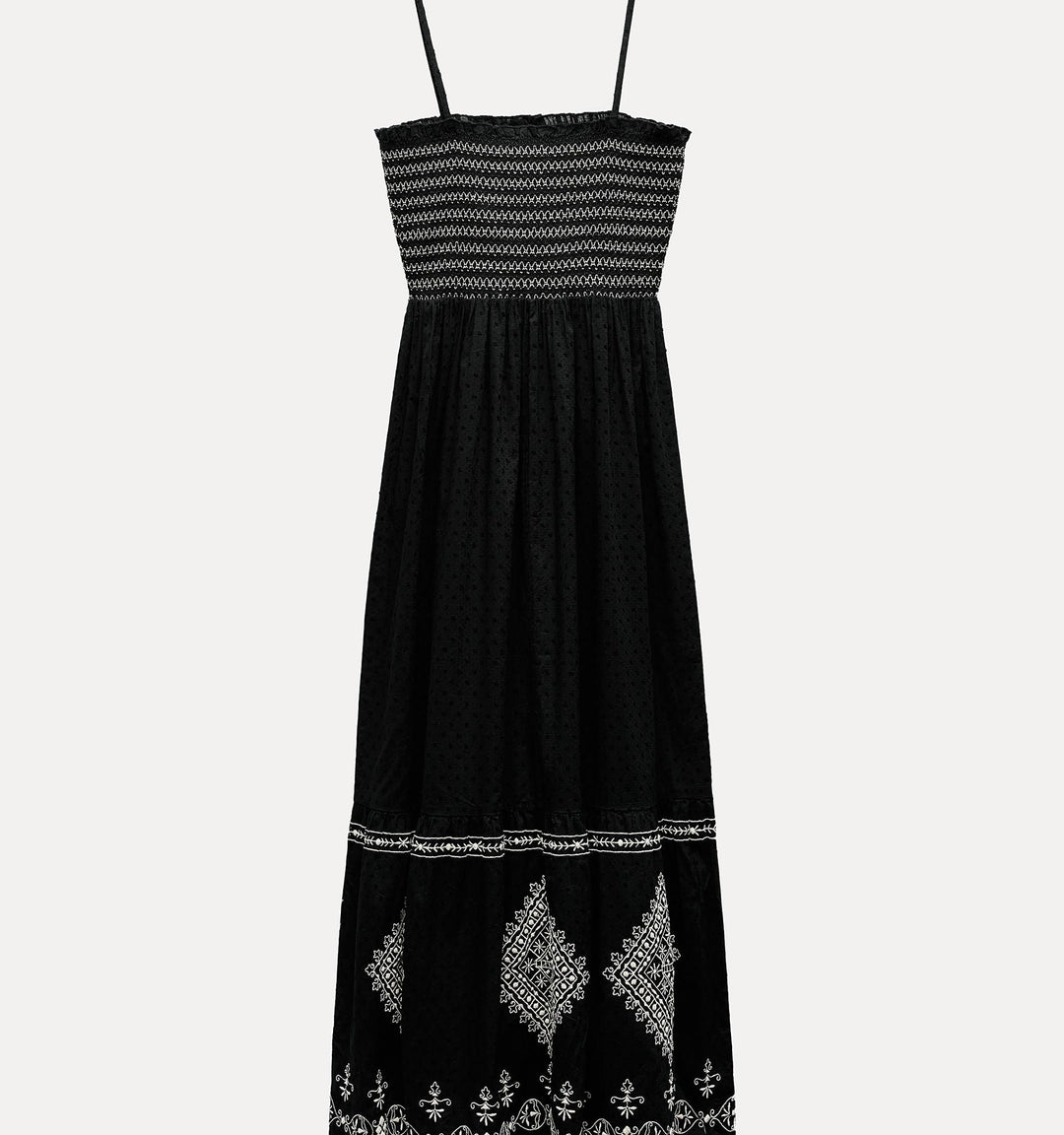 Moudda ZARA - Robe longue panneaux brodés corps élastique - Tunisie 4