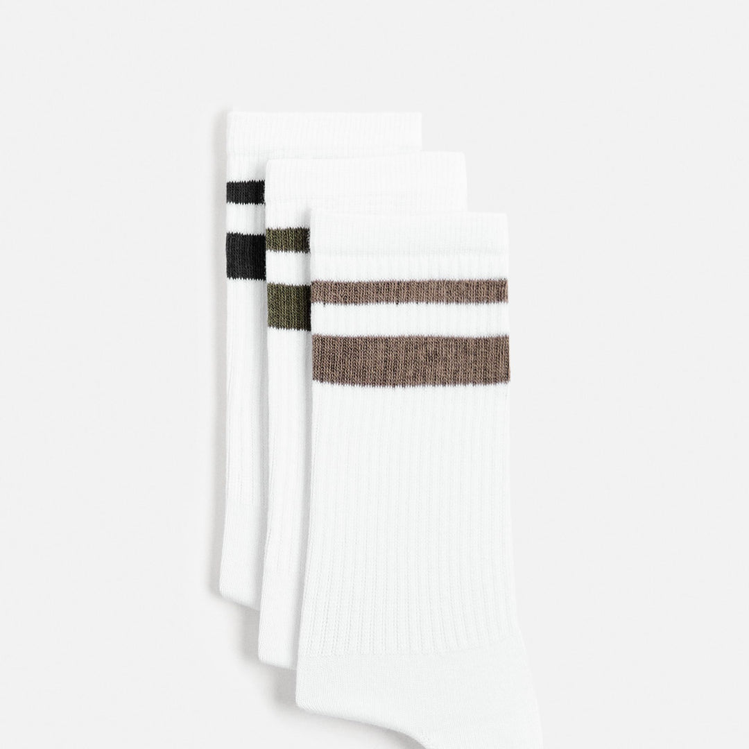 Moudda ZARA - Chaussettes Sport - Rayures Pack 3 - Tunisie 1