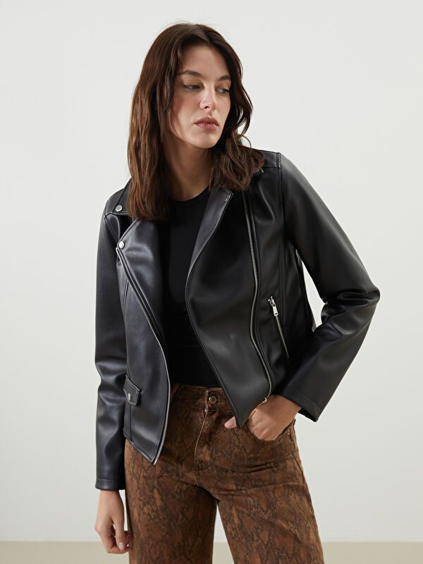 Moudda LC Waikiki - Manteau PU léger Femme Noir - Tunisie 1