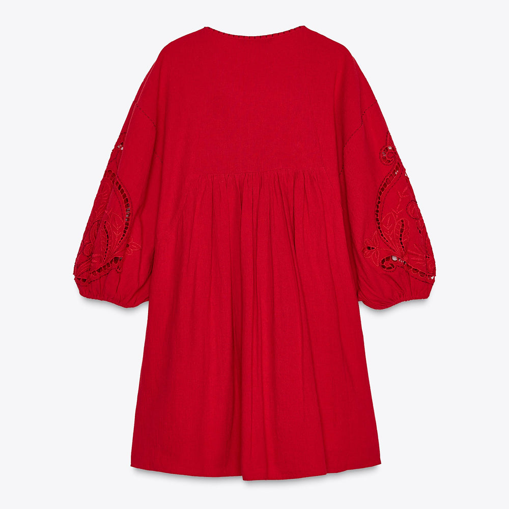 Moudda ZARA - Robe Mini Brodée - Manches Bouffantes - Tunisie 2