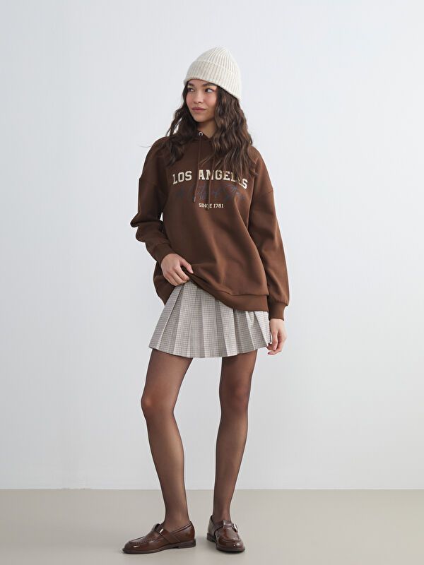 Moudda LC Waikiki - Tunique en jersey manches longues Femme Brun chocolat - Tunisie 2