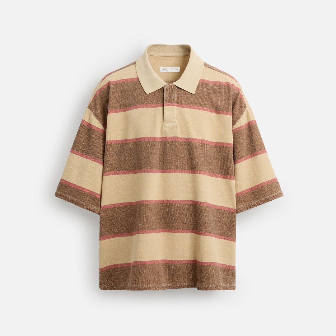 Moudda ZARA - Chemise - Rayures Horizontales & Style Polo (Calypso) - Tunisie 1