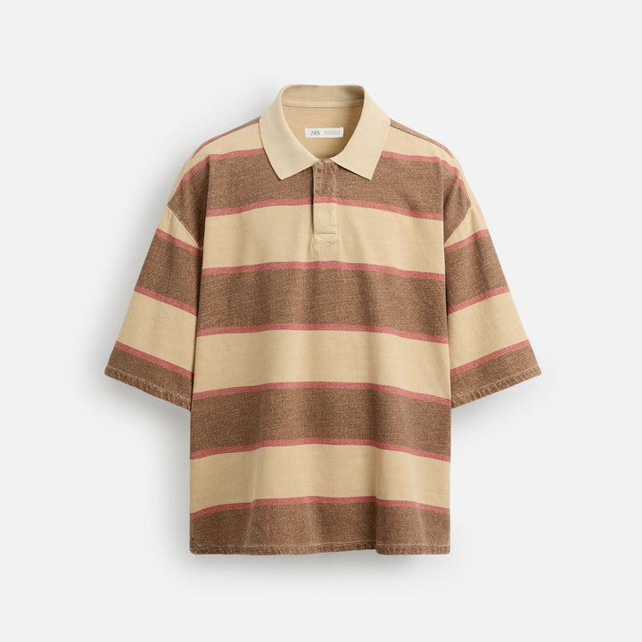 Moudda ZARA - Chemise - Rayures Horizontales & Style Polo (Calypso) - Tunisie 1
