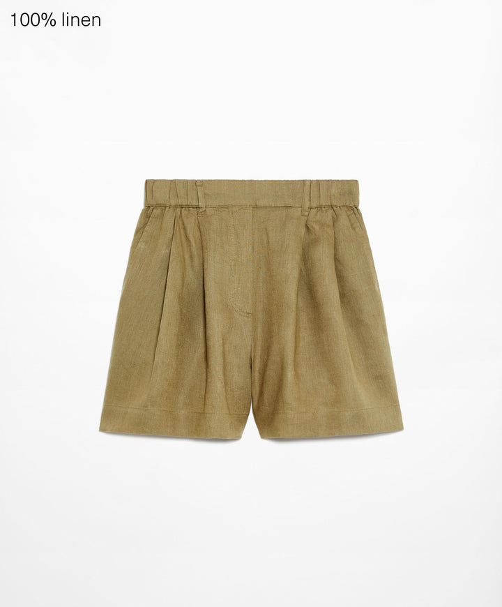 Moudda Oysho - Short 100% Lin Coupe Tailleur Taille Haute - Tunisie 1