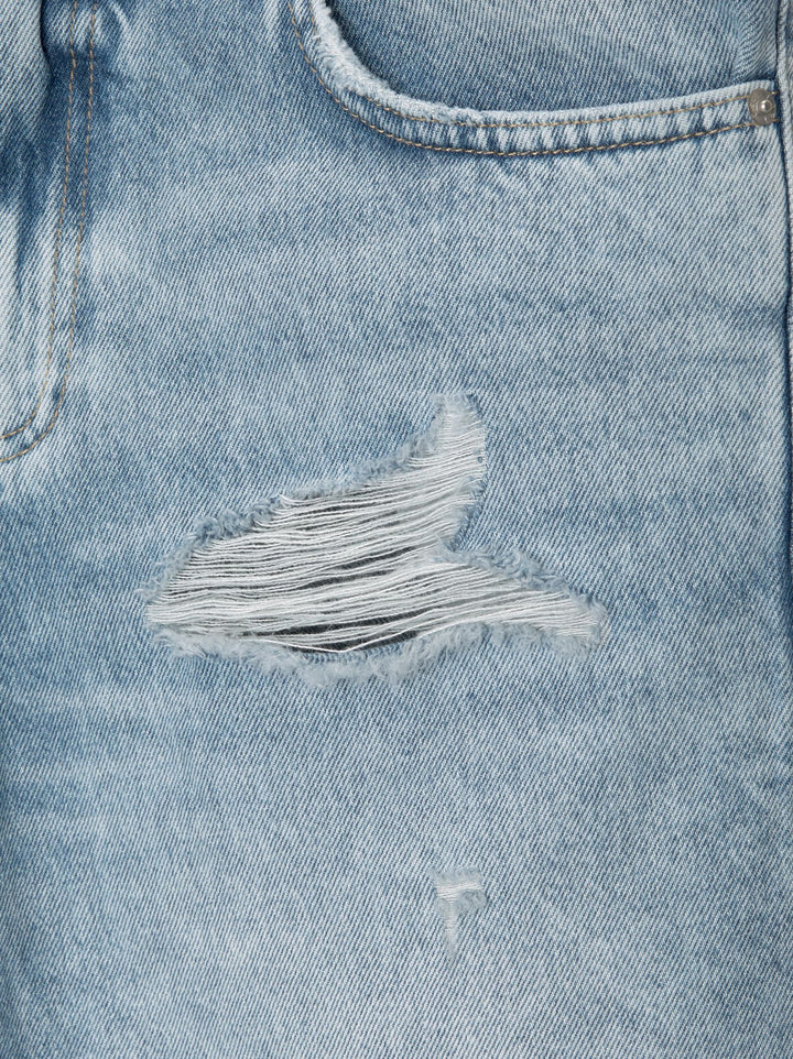Moudda PULL & BEAR - Bermuda Denim Straight Déchiré - Tunisie 3