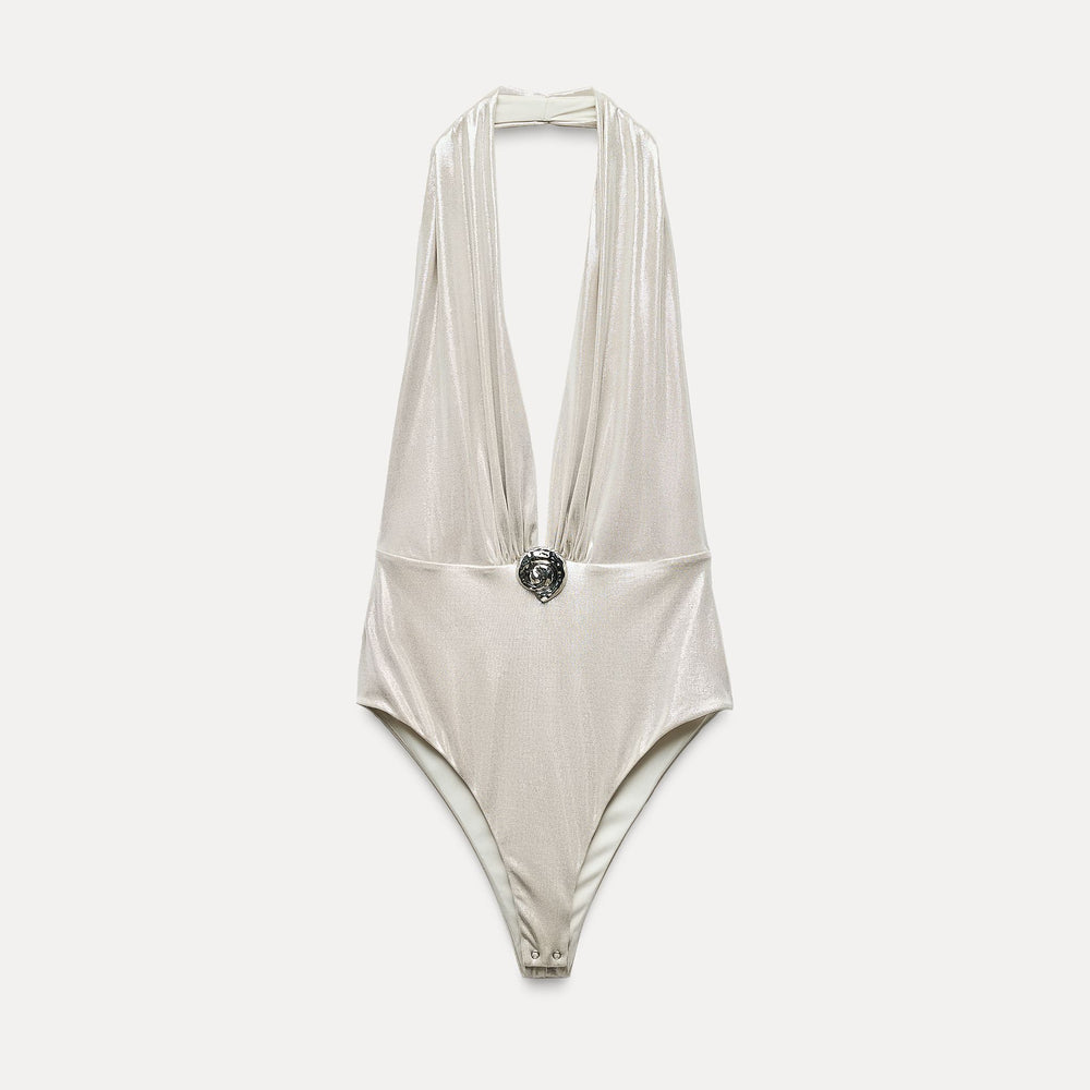 Moudda ZARA - Body maille lurex col licou coquillage - Tunisie 2