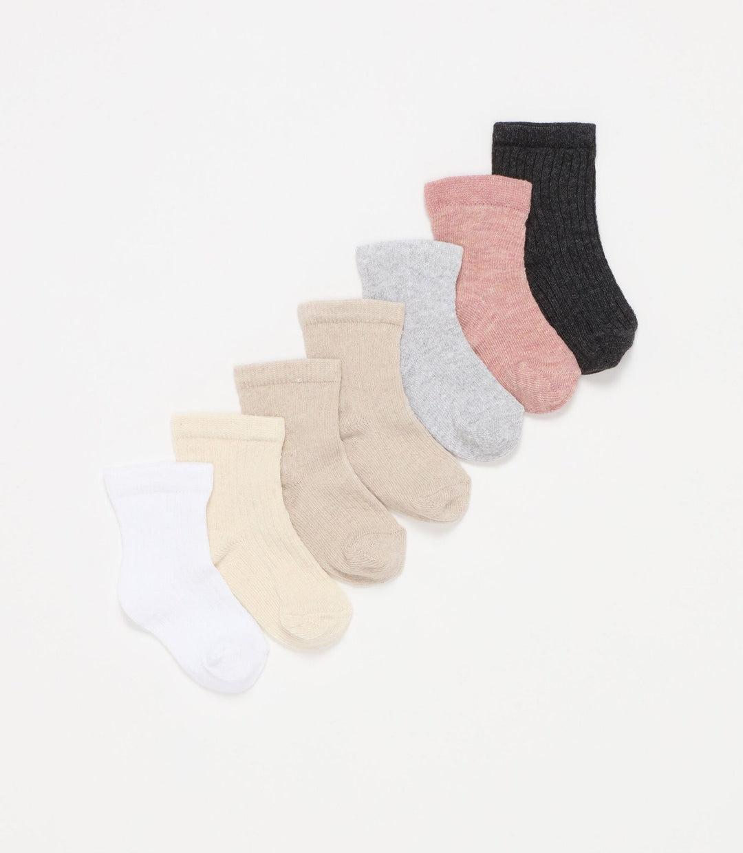 Moudda Lefties - Pack 7 Chaussettes Longues Basique - Côtes (Rose) - Tunisie 1