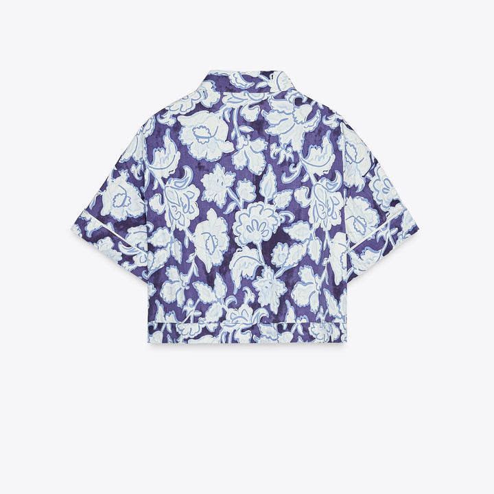 Moudda ZARA - Ensemble Chemise Cropped - Imprimé Fleurs - Tunisie 2