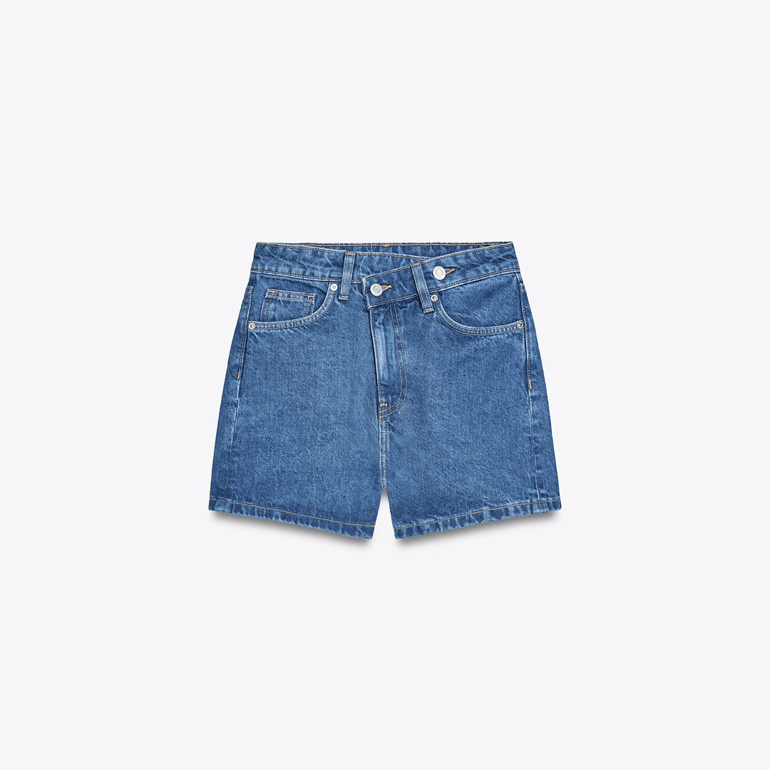 Moudda ZARA - Bermuda - Mom Fit, Taille Croisée & Taille Haute Rigide - Tunisie 1