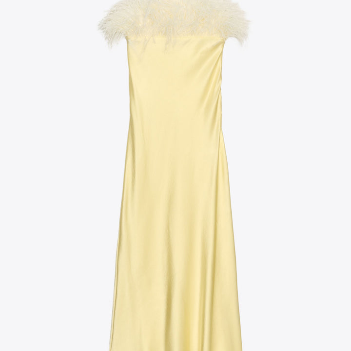Moudda ZARA - Robe Midi Satin - Motif & Plumes - Tunisie 1