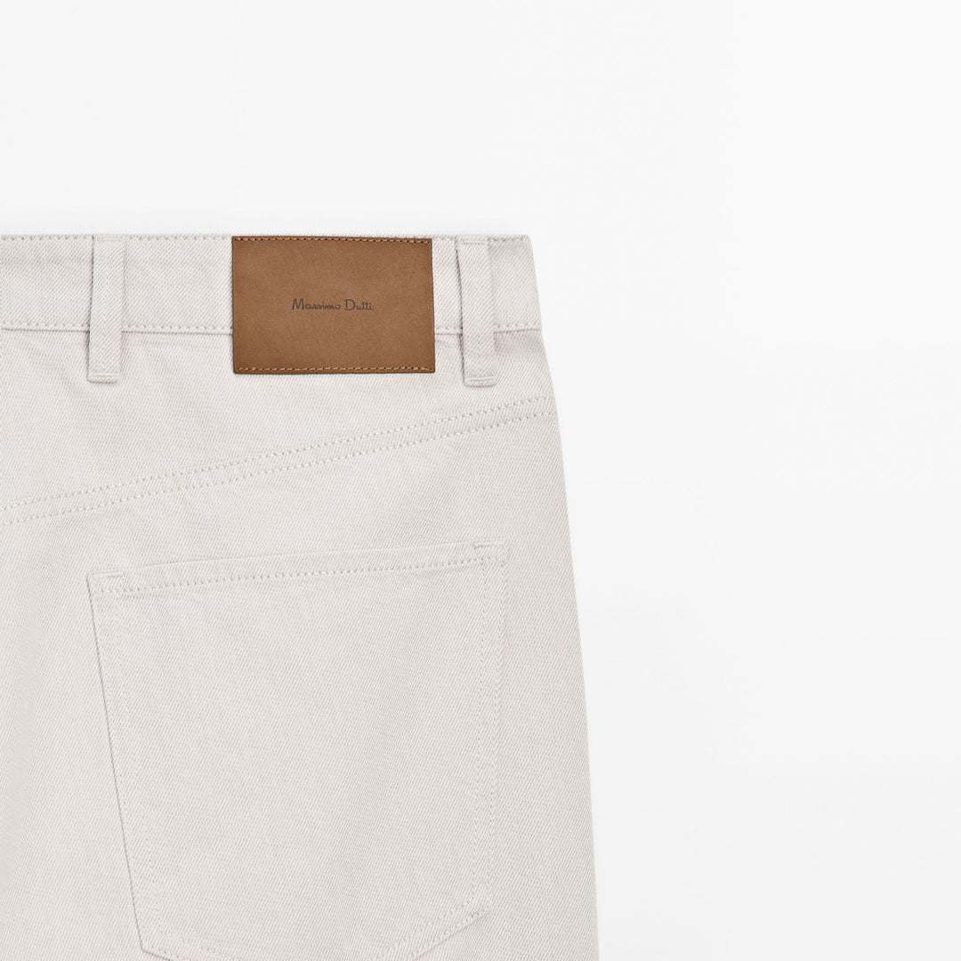 Moudda Massimo Dutti - Pantalon jean couleur denim coupe fuselée - Tunisie 7