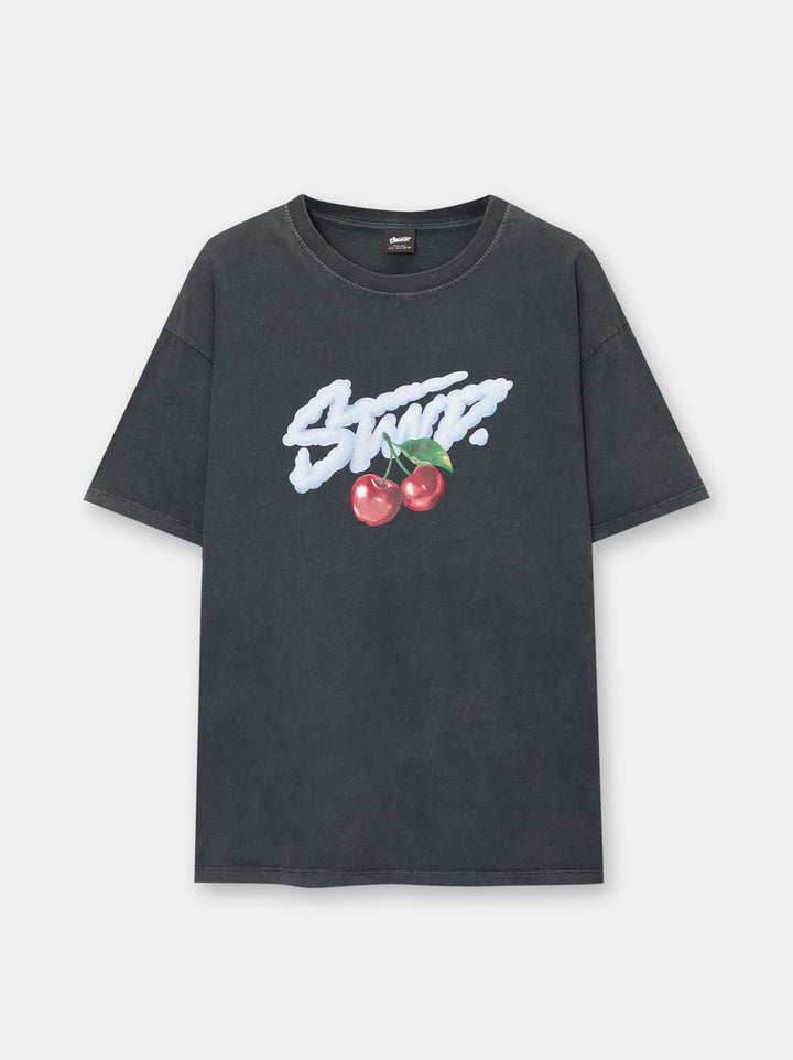 Moudda PULL & BEAR - T-Shirt Lavé Logo STWD Cerises - Tunisie 1