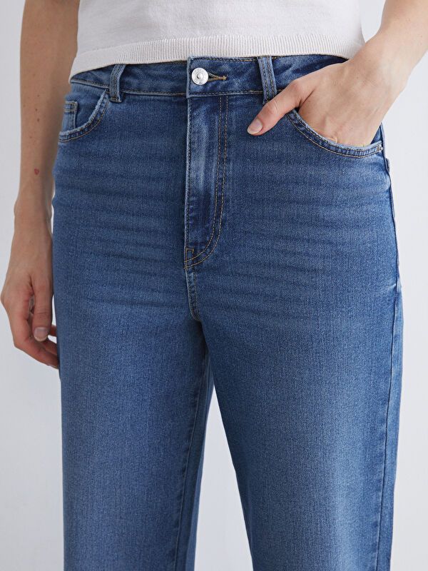 Moudda LC Waikiki - Pantalon tissé denim Femme Rodéo mid indigo - Tunisie 3