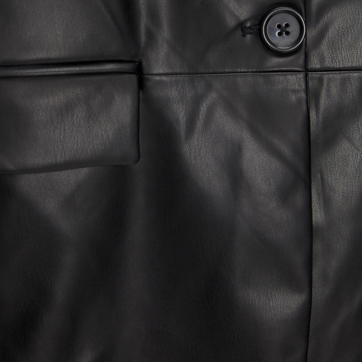Moudda PULL & BEAR - Blazer Simili Cuir Basique - Tunisie 4
