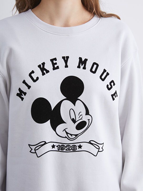 Moudda LC Waikiki - Sweatshirt en jersey sous licence Femme Gris clair - Tunisie 3