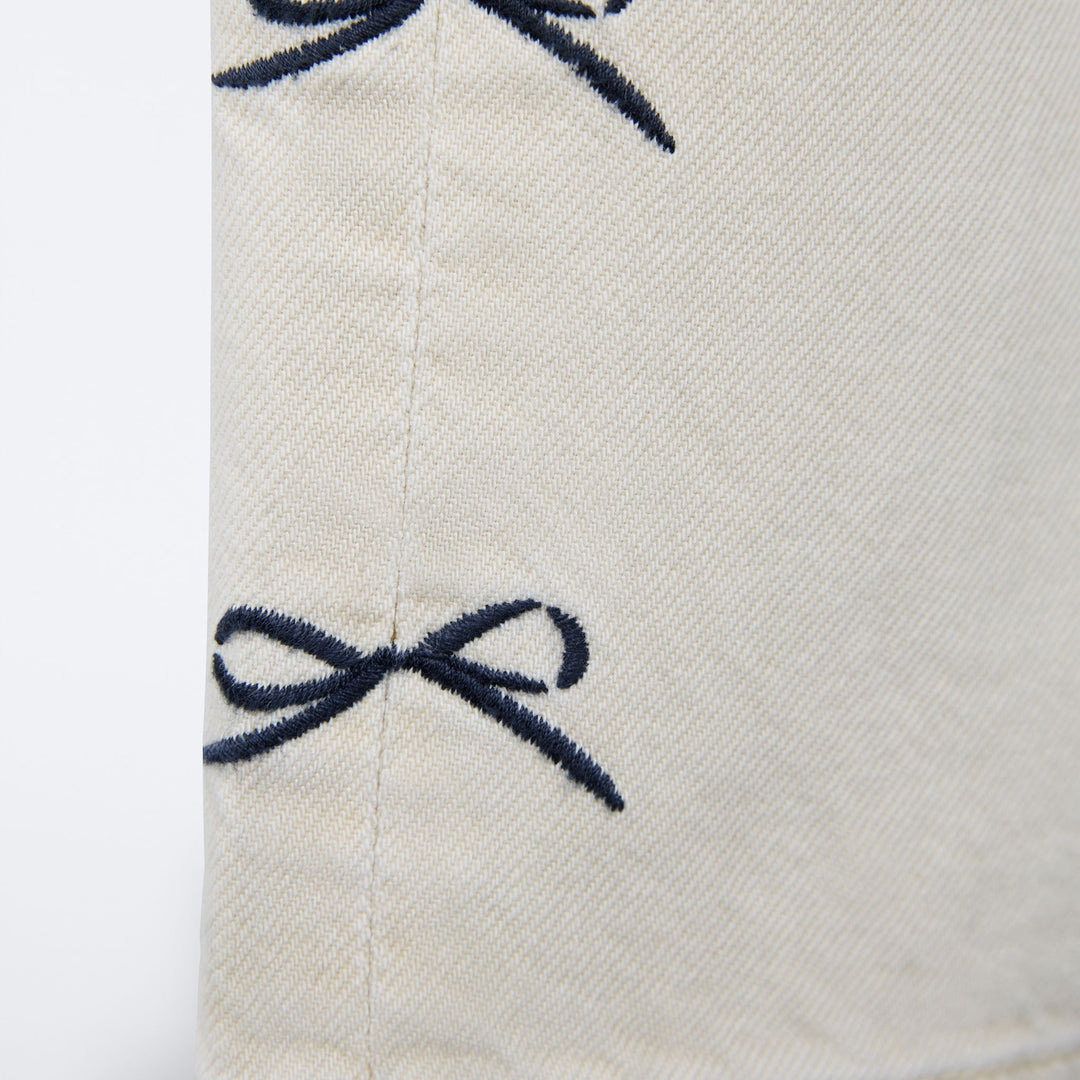 Moudda ZARA - Pantalon Enfant Serge Culotte - Broderie & Nœuds - Tunisie 5