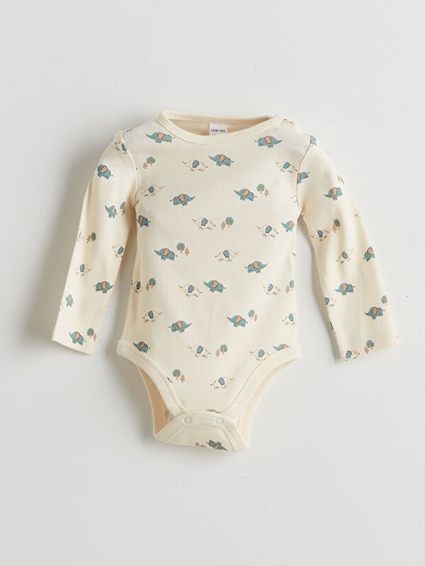 Moudda LC Waikiki - Body jersey imprimé manches longues sport Garçon Beige clair - Tunisie 3