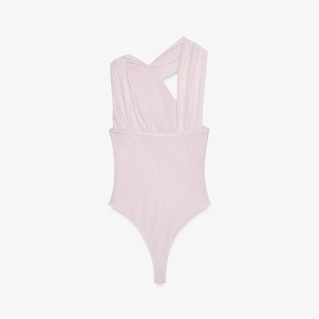 Moudda ZARA - Body Drapé - Encolure Asymétrique & Tulle - Tunisie 2