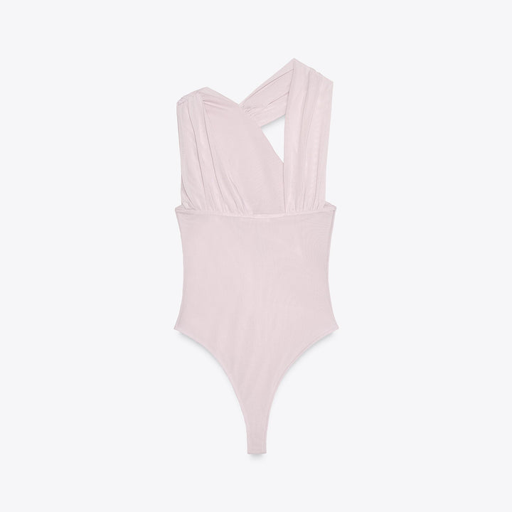 Moudda ZARA - Body Drapé - Encolure Asymétrique & Tulle - Tunisie 2