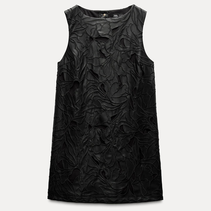 Moudda ZARA - Robe en similicuir gaufrée fleur ligne A - Tunisie 1