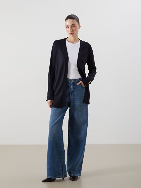 Moudda LC Waikiki - Cardigan fin en tricot Femme Marine - Tunisie 2