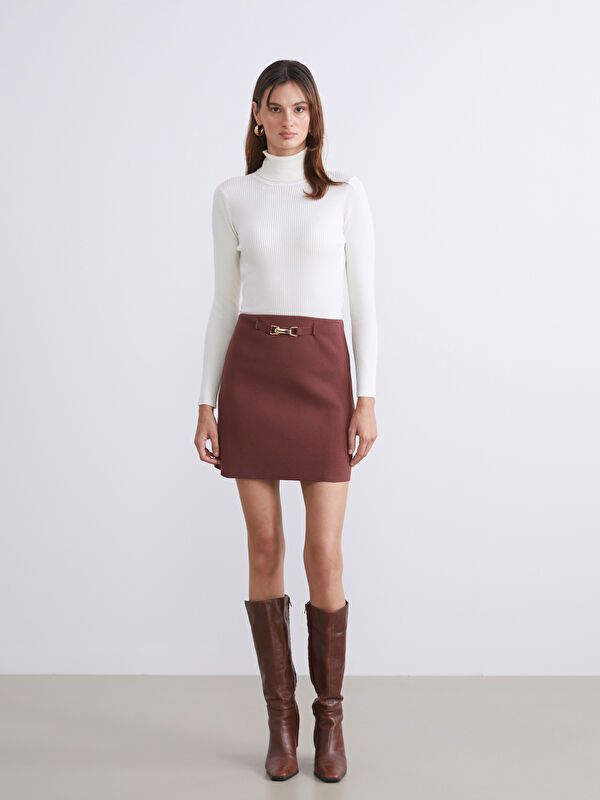 Moudda LC Waikiki - Jupe tricot Femme Brun foncé - Tunisie 1