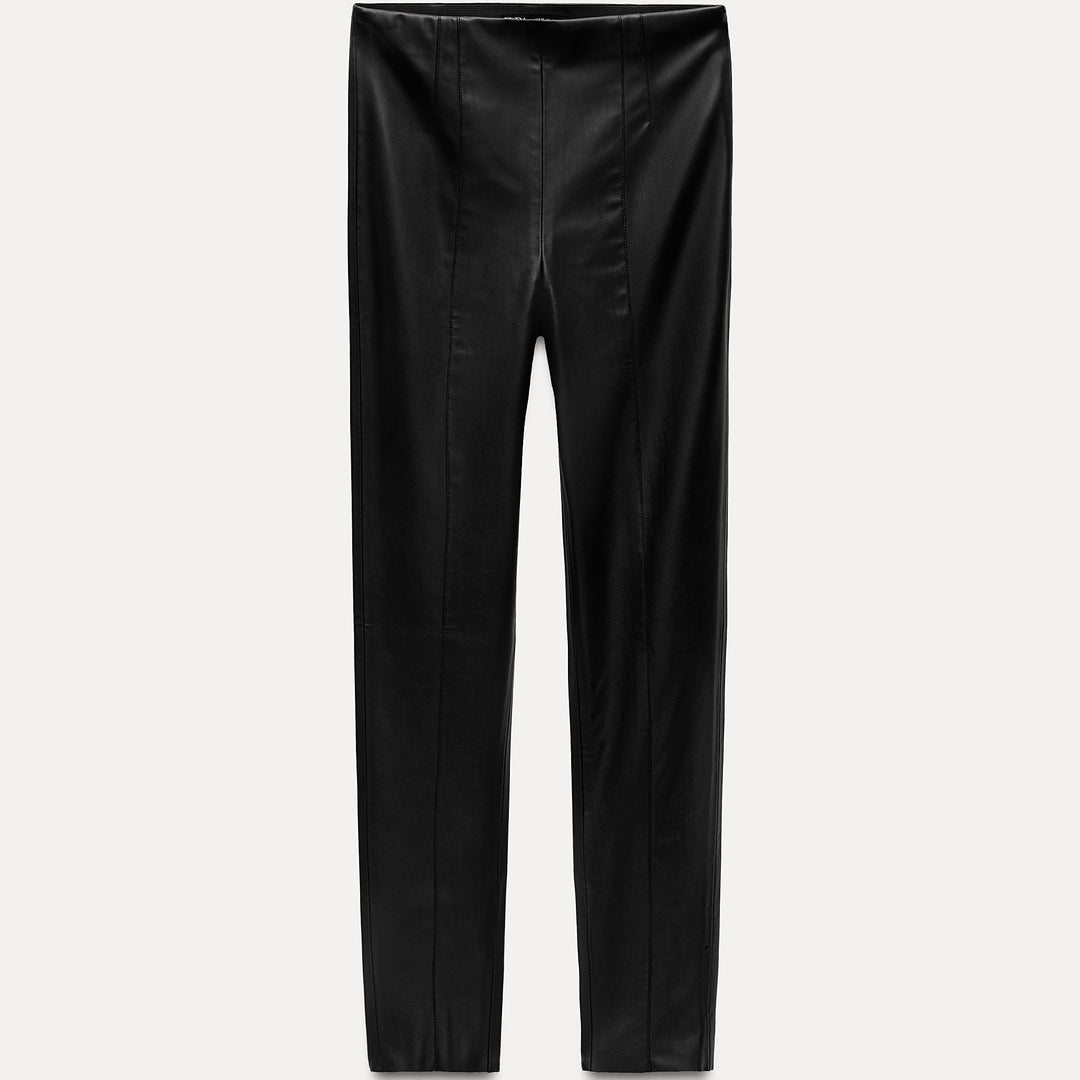 Moudda ZARA - Legging similicuir taille haute pinces - Tunisie 1