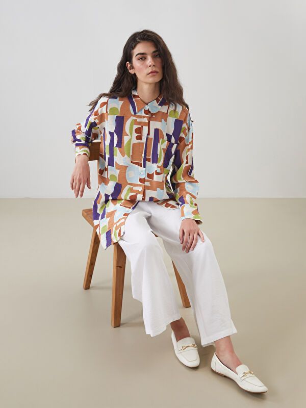 Moudda LC Waikiki - Pantalon tissé fin Femme Blanc optique - Tunisie 1