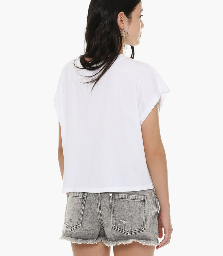 Moudda Lefties - T-Shirt Slub Jersey - Imprimé Lavé Fille D4 - Tunisie 4