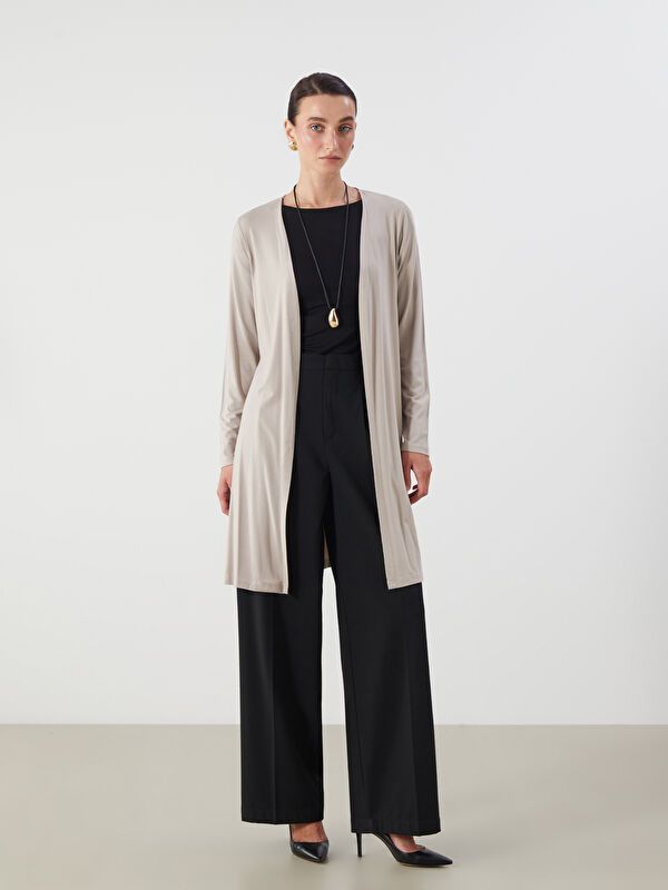 Moudda LC Waikiki - Cardigan jersey Femme Beige - Tunisie 2