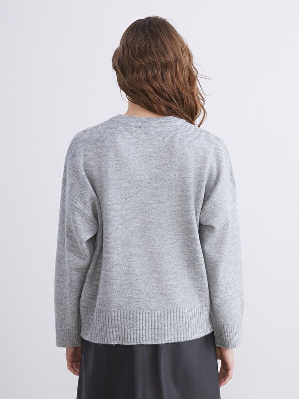 Moudda LC Waikiki - Pull en tricot Femme Mélange de gris - Tunisie 4