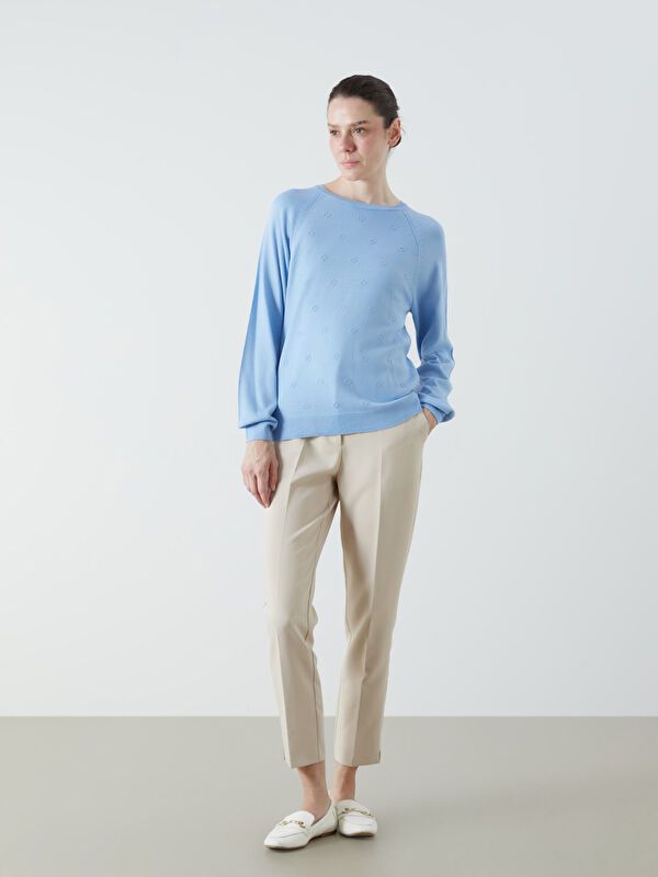 Moudda LC Waikiki - Pull tricot moyen Femme Bleu - Tunisie 2