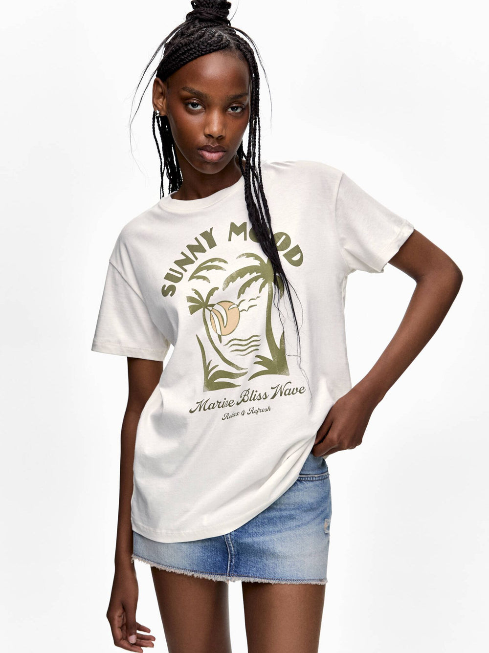 Moudda PULL & BEAR - Body Graphique Rétro Palmiers - Tunisie 2