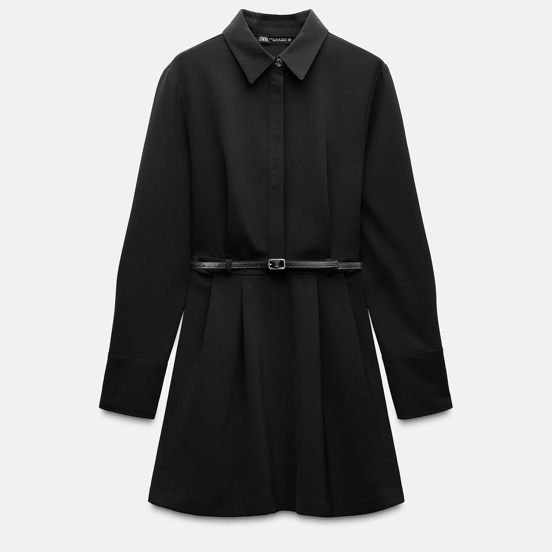 Moudda ZARA - Chemise à ceinture Fine Noire Boucle Dorée - Tunisie 1