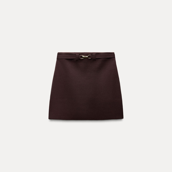 Moudda ZARA - Mini-jupe avec ceinture boucle dorée – ensemble - Tunisie 2