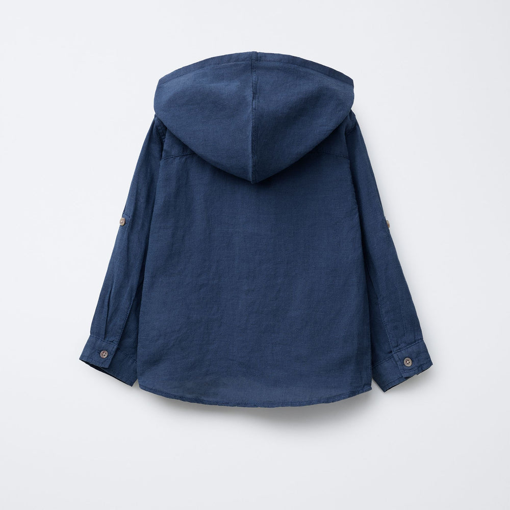 Moudda ZARA - Chemise Enfant Capuche - 100% Lin & Marine (6T) - Tunisie 2