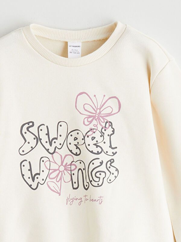 Moudda LC Waikiki - Sweatshirt en jersey Fille Crème - Tunisie 4