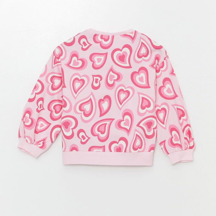 Moudda LC Waikiki - Pyjama en jersey manches longues moyen Fille Imprimé rose - Tunisie 3