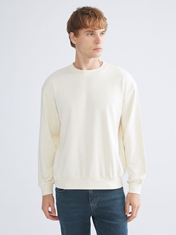 Moudda LC Waikiki - Sweatshirt en jersey Homme Beige pâle - Tunisie 1