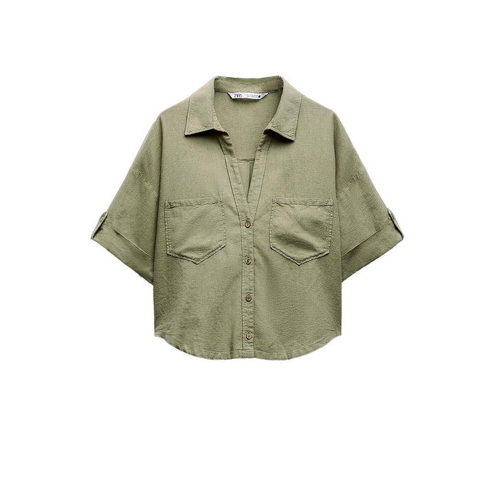 Moudda ZARA - Chemise Lin et Viscose Manches Courtes - Tunisie 5