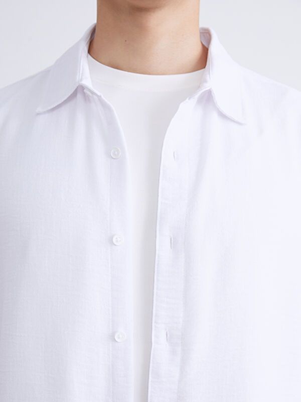 Moudda LC Waikiki - Chemise tissée manches longues Homme Buxe blanc - Tunisie 3