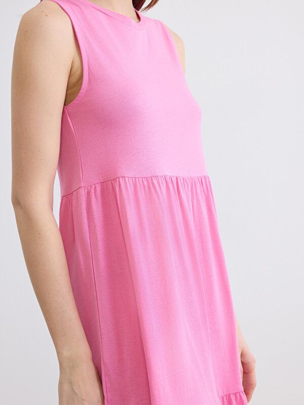 Moudda LC Waikiki - Robe maternité en jersey manches courtes pour Femme couleur Rose lilas - Tunisie 3