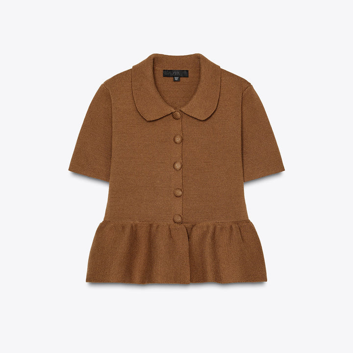 Moudda ZARA - Veste Manches Courtes - Boutons Recouverts & Peplum - Tunisie 1