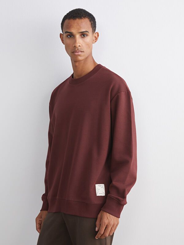 Moudda LC Waikiki - Sweatshirt en jersey Homme Bordeaux - Tunisie 1