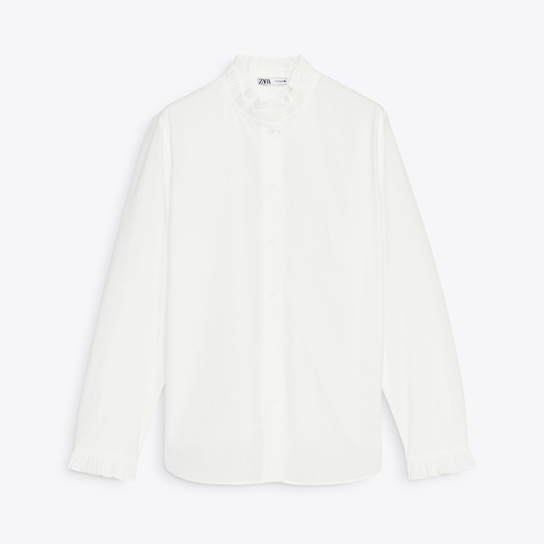 Moudda ZARA - Chemise Volant - Plissé Col & Poignet - Tunisie 1