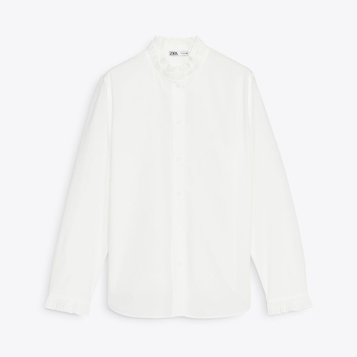 Moudda ZARA - Chemise Volant - Plissé Col & Poignet - Tunisie 1