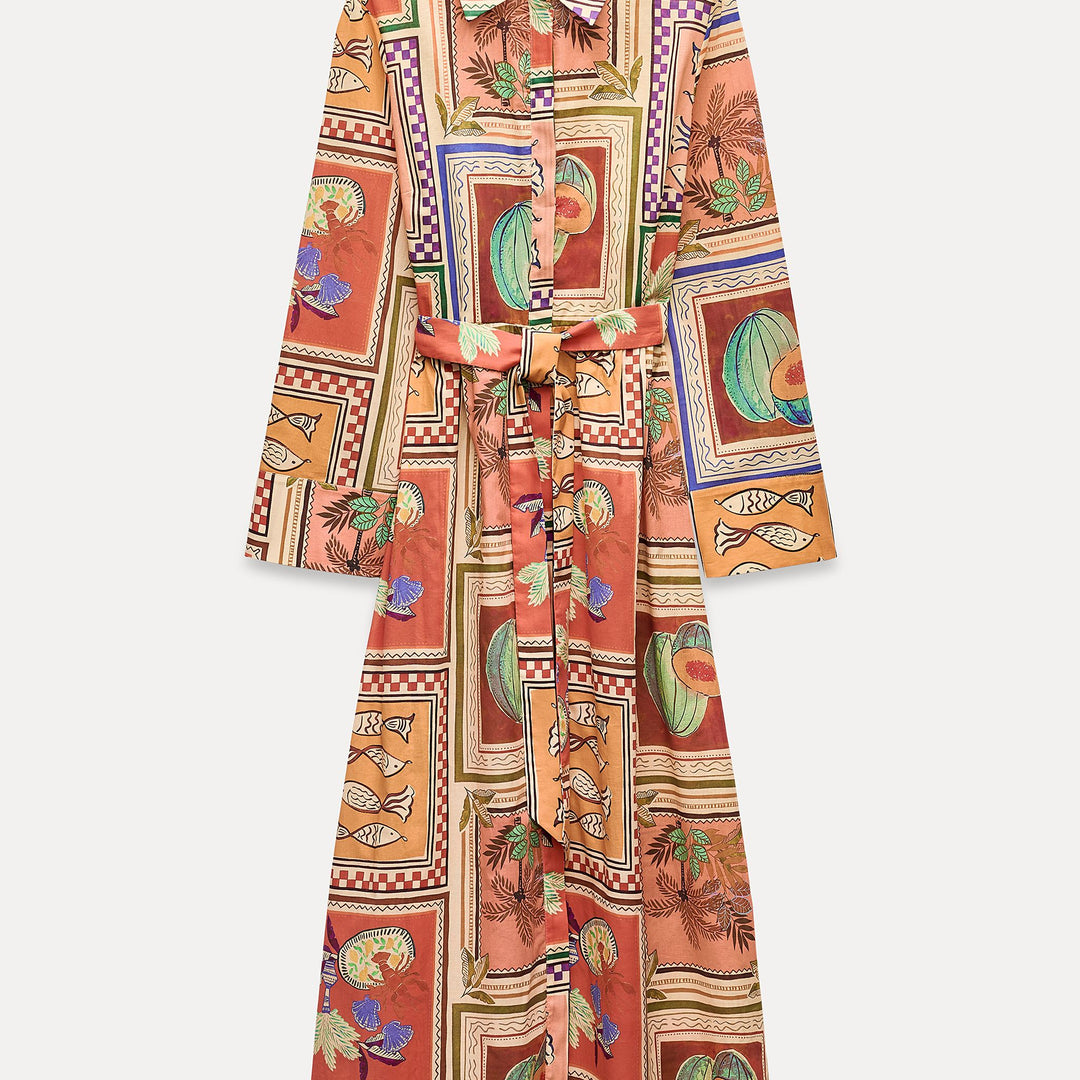 Moudda ZARA - Robe chemise mi-longue imprimée - Tunisie 2