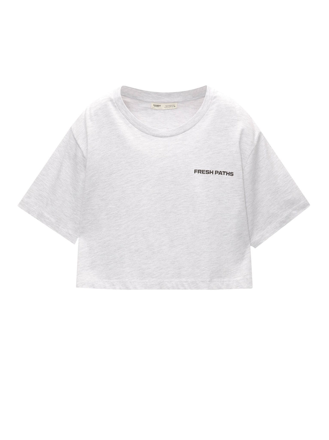 Moudda PULL & BEAR - Body Graphique Textes Crop Gris - Tunisie 1